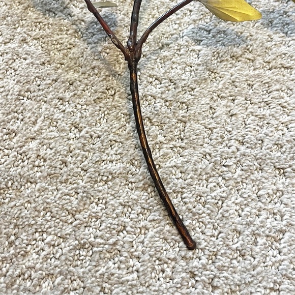 Lotus Hibiscus Purple Enamel Flower Metal Wall Hanging Spray Brass Mid Century - Picture 12 of 14